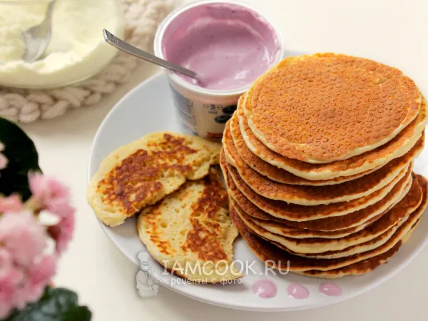 Фото готового блюда: Панкейки на сухом молоке