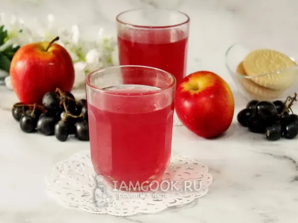 Фото блюда: Компот из яблок, винограда и апельсинов