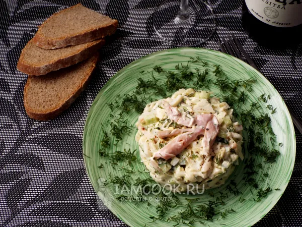 Фото блюда: Салат с кальмаром и капустой