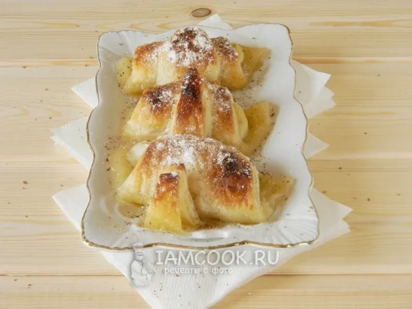 Фото готового блюда: Яблочные слойки со сладкой карамелью