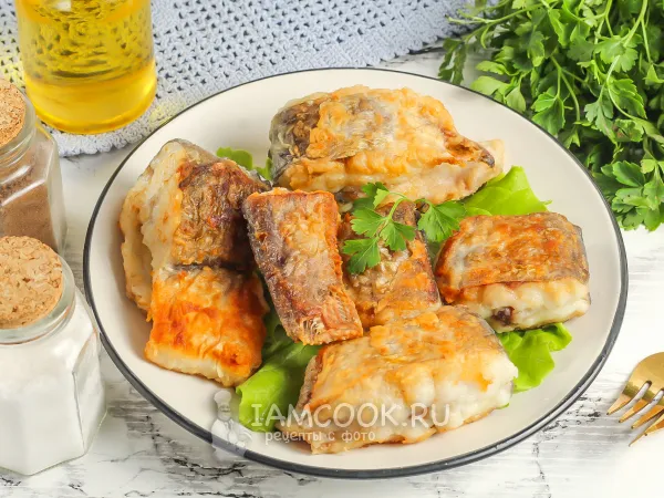 Фото блюда: Жареный сом на сковороде