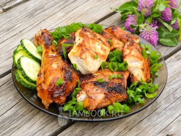 Фото блюда: Шашлык из курицы с уксусом и луком