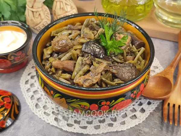 Фото блюда: Папоротник с грибами