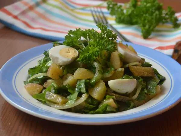 Фото блюда: Картофельный салат с щавелем