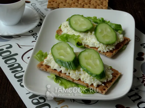 Фото готового блюда: Бутерброды из хлебцев