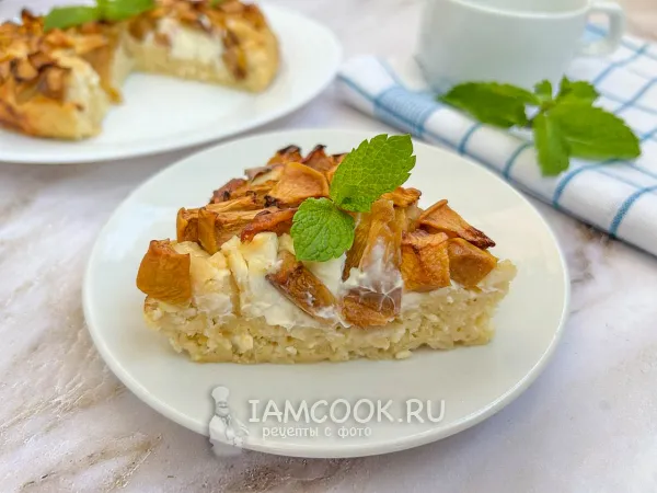 Фото блюда: ПП пирог с персиками