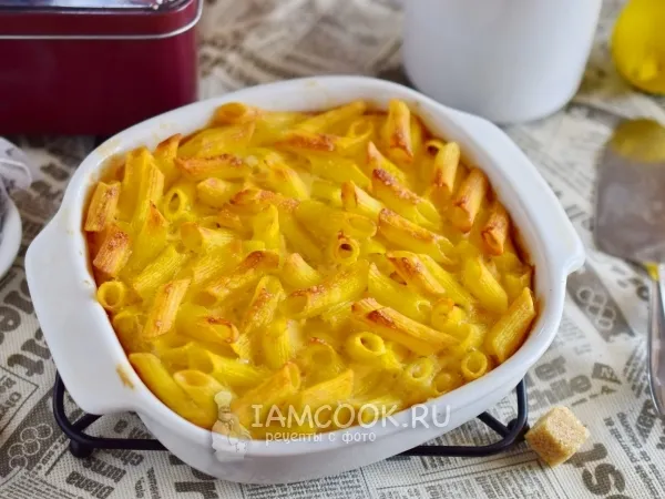 Фото блюда: Сладкая запеканка из макарон