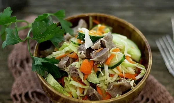 Фото блюда: Салат из куриных желудков