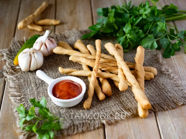 Фото готового блюда: Гриссини на закваске