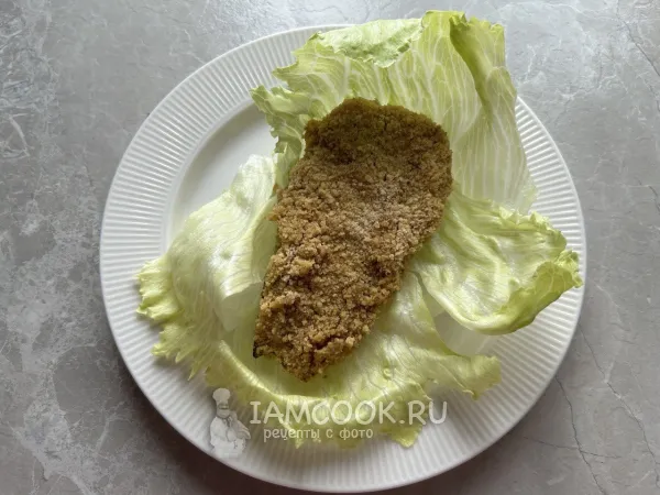 Фото блюда: Филе сибаса, запеченное в сухарях