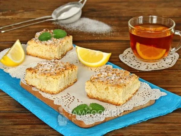 Фото блюда: Постный лимонный пирог