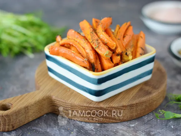 Фото блюда: Морковные палочки в духовке