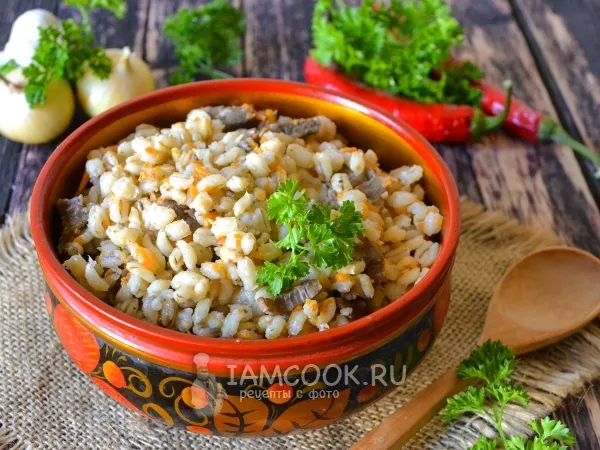 Фото блюда: Перловая каша с говядиной