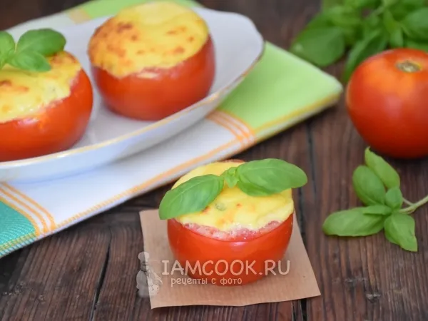 Фото готового блюда: Томаты, запечённые с пармезаном