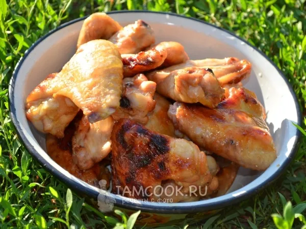 Фото блюда: Куриные крылышки в медово-соевом соусе