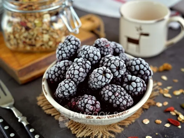 Фото блюда: Заморозка ежевики на зиму