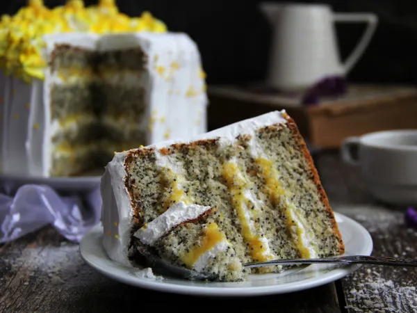Фото блюда: Маковый торт с лимонным курдом