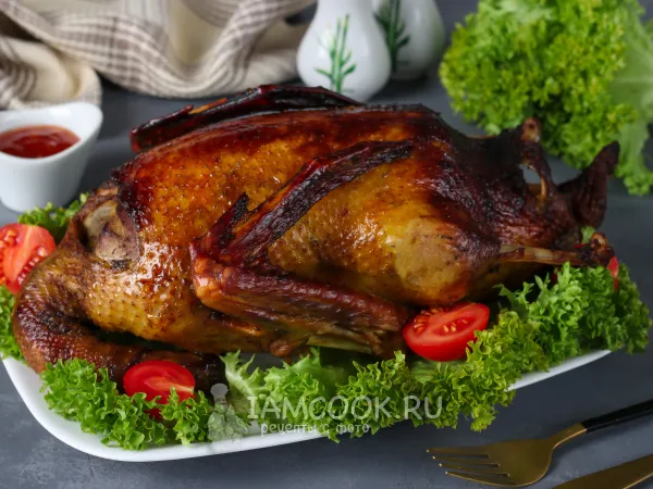 Фото готового блюда: Утка в соусе терияки в духовке