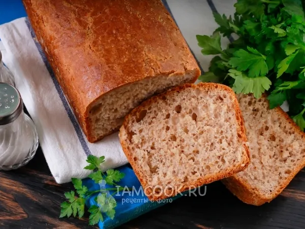 Фото готового блюда: Пшеничный хлеб на ржаной закваске