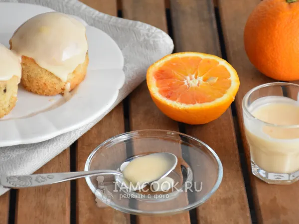 Фото готового блюда: Апельсиновая глазурь для кексов