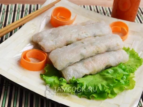 Фото блюда: Спринг-роллы с курицей