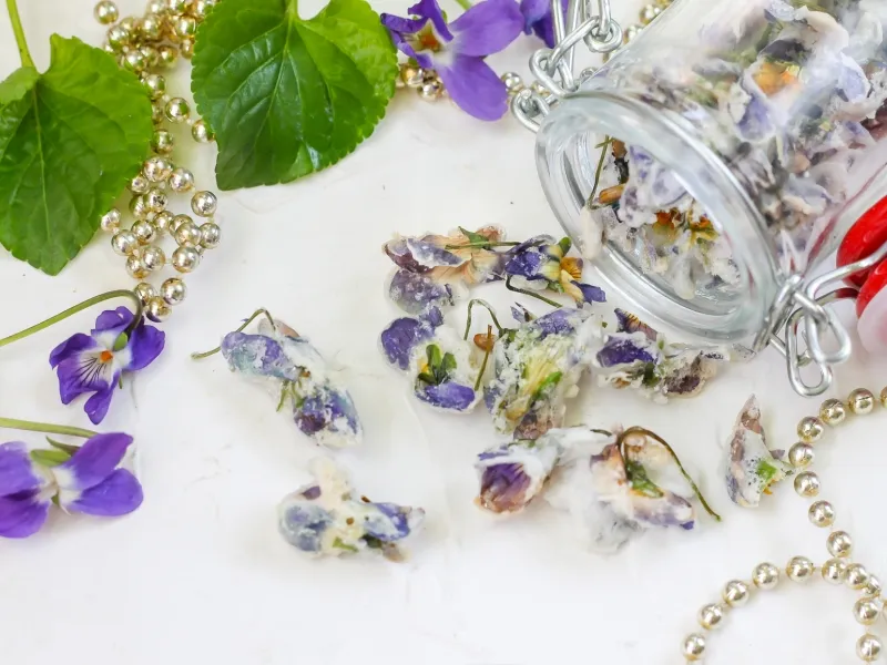 Фото блюда: Засахаренные фиалки