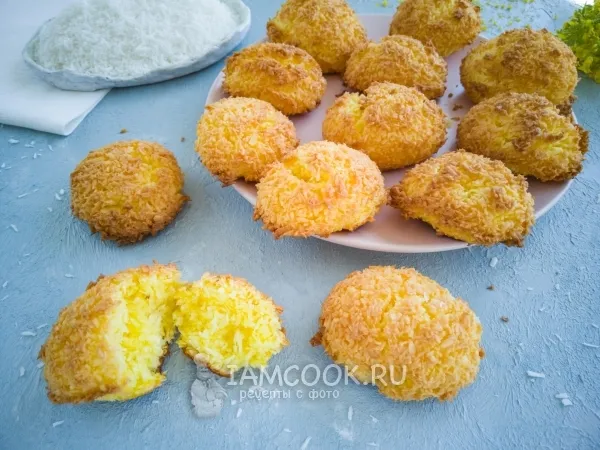 Фото готового блюда: Кокосовое печенье без муки