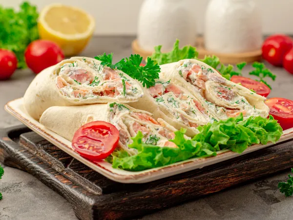 Фото блюда: Тортилья с красной рыбой