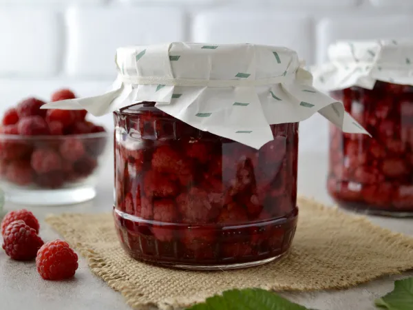 Фото блюда: Малина в собственном соку без сахара на зиму