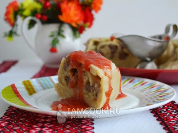 Фото готового блюда: Ханум с бараниной