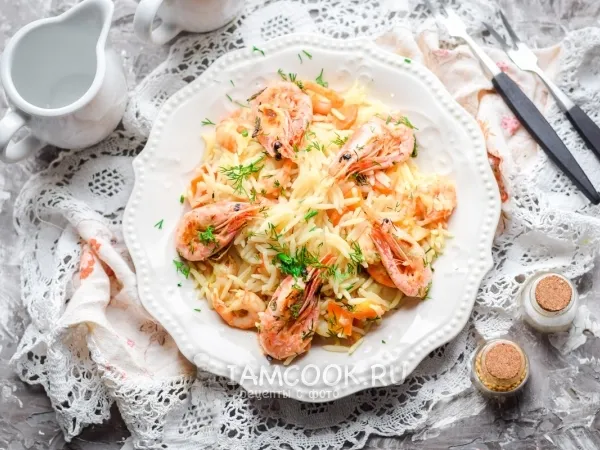 Фото готового блюда: Плов с креветками