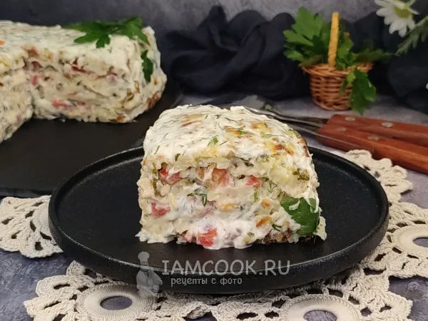 Фото блюда: Кабачковый торт в духовке