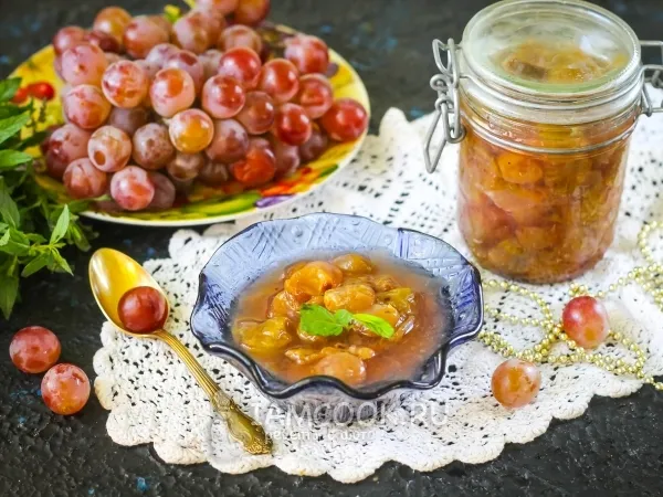 Фото блюда: Варенье из винограда с косточками на зиму