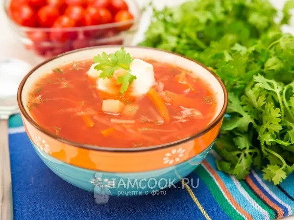 Фото готового блюда: Борщ диетический без зажарки