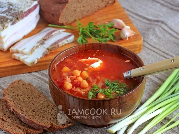 Фото блюда: Борщ с нутом (без мяса)