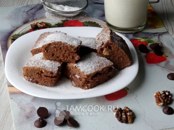 Фото блюда: Брауни с молочным шоколадом