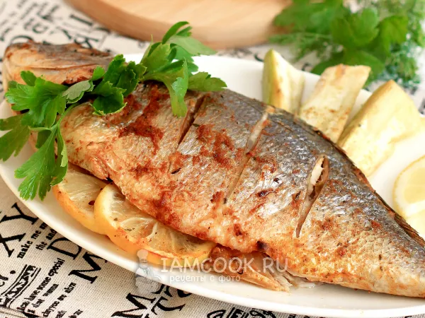 Фото блюда: Дорадо с лимоном в духовке в фольге