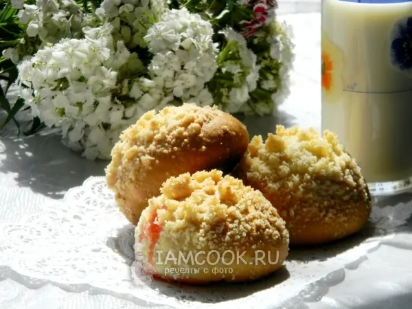 Фото блюда: Булочки с джемом и штрейзелем