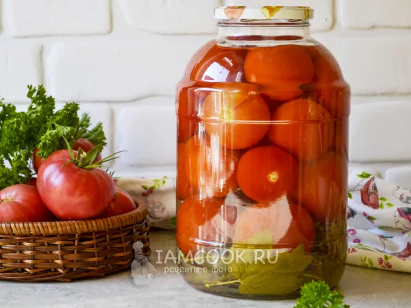 Фото блюда: Маринованные помидоры в 3-литровых банках