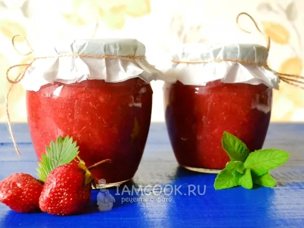 Фото блюда: Сырое варенье из клубники