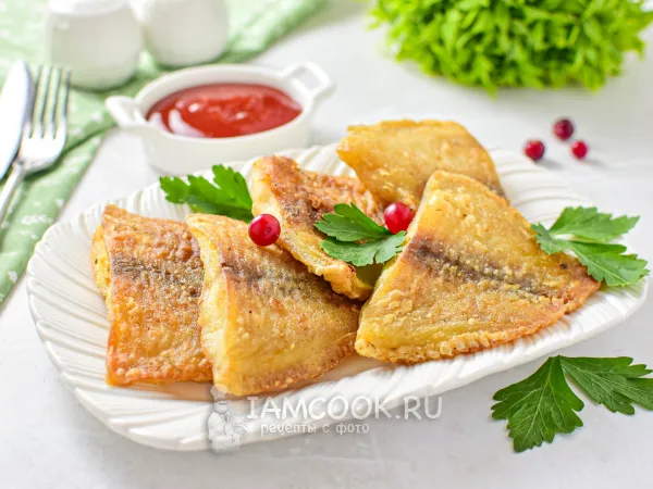 Фото блюда: Жареная тилапия в муке на сковороде