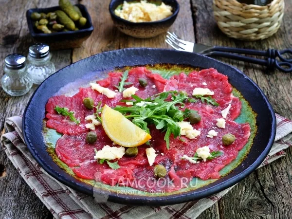 Фото готового блюда: Карпаччо из телятины