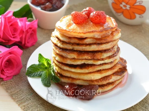 Фото блюда: Творожные оладьи к завтраку