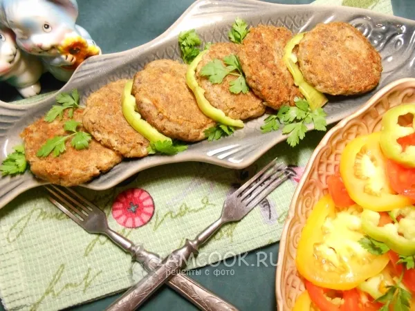 Фото блюда: Котлеты из консервированной сайры, панированные в сухарях