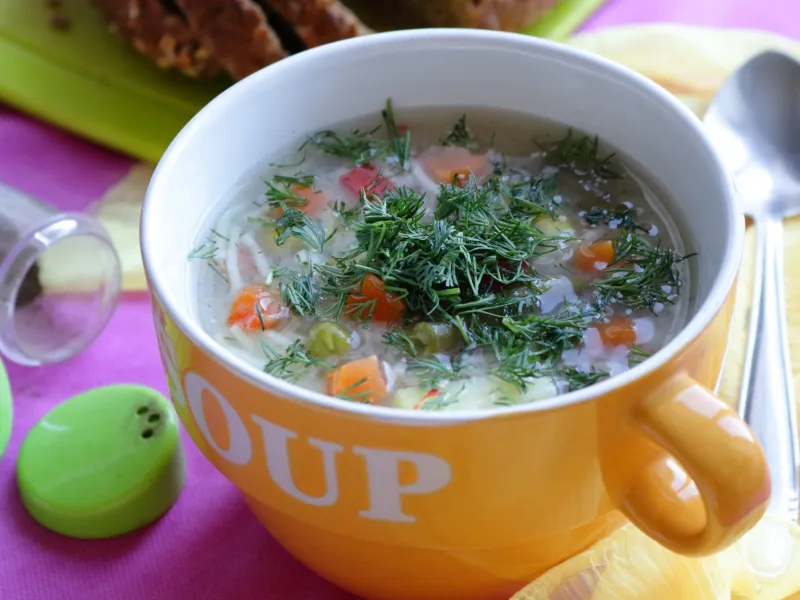 Фото готового блюда: Суп из замороженных овощей