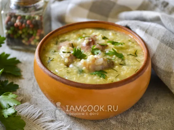 Фото блюда: Кулеш из пшена с салом и картошкой