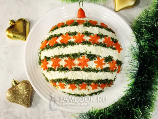 Фото блюда: Салат «Новогодний шар» с тунцом