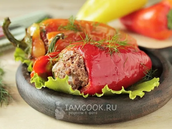 Фото блюда: Фаршированные перцы без риса