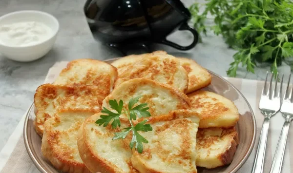 Фото блюда: Гренки со сметаной