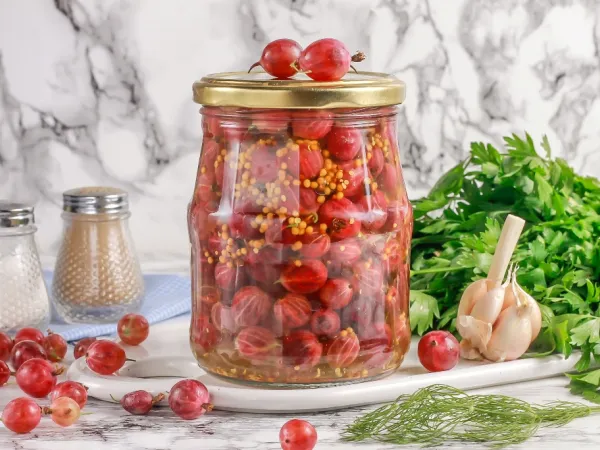 Фото блюда: Маринованный крыжовник на зиму